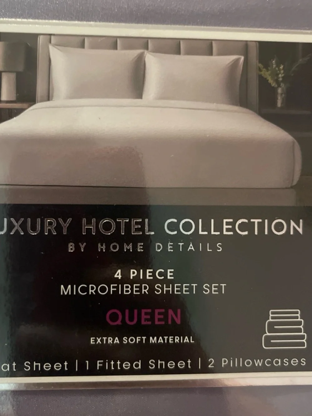 Luxury Hotel Collection Queen Microfiber Sheet Set - Lavender